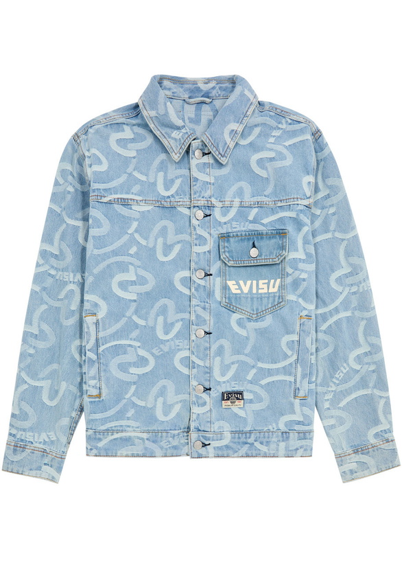 Photo: Evisu Seagull Logo-jacquard Denim Jacket Indigo