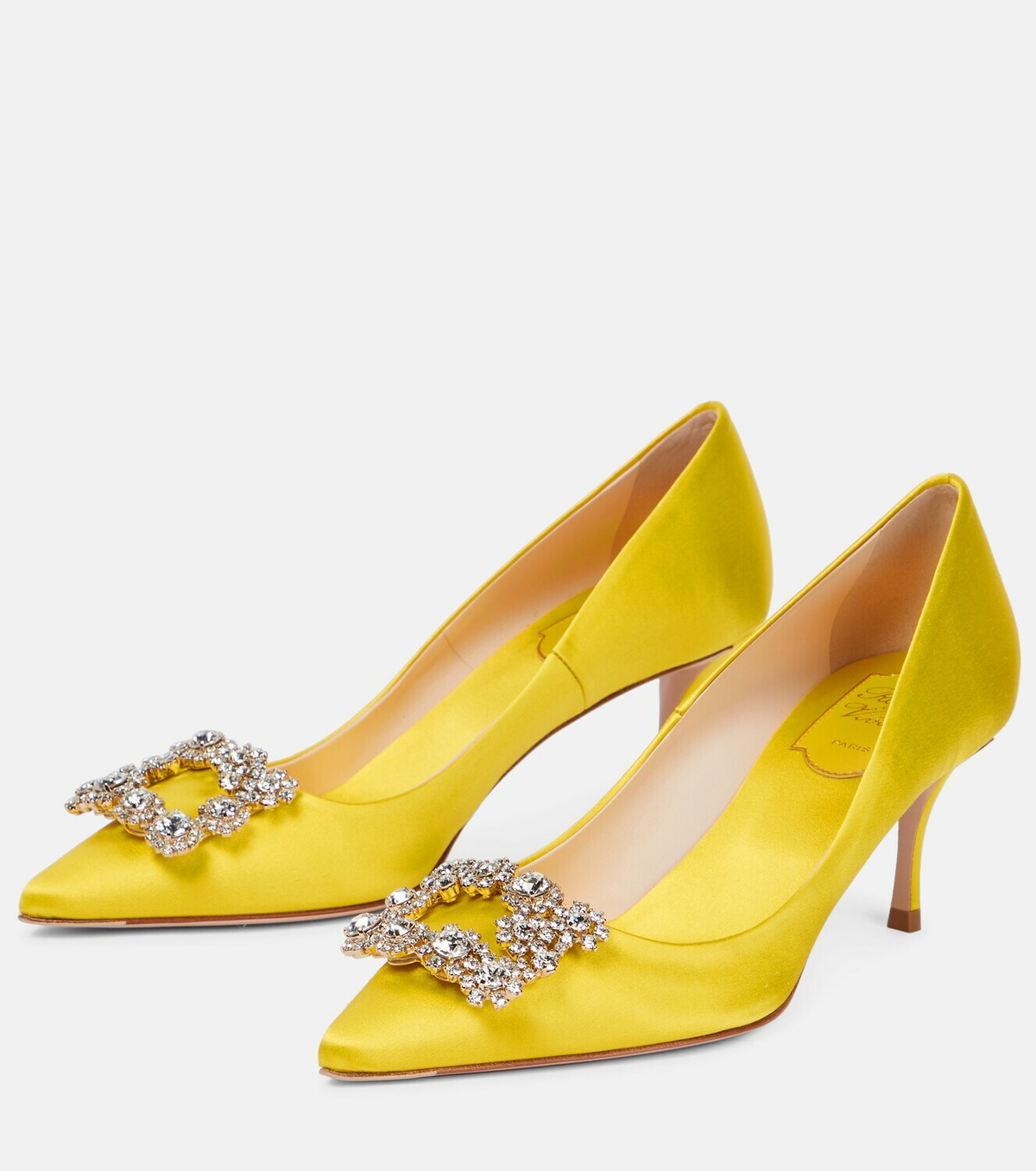 Roger Vivier RV Bouquet 85 embellished satin pumps Roger Vivier