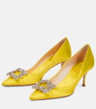 Roger Vivier RV Bouquet 85 embellished satin pumps