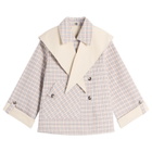 Damson Madder Women's Jerry Reversible Crop Trench Coat in Stone