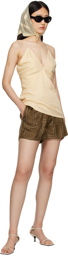 TOTEME Brown Monogram Shorts