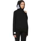 Vetements Black Open Shoulder Hoodie