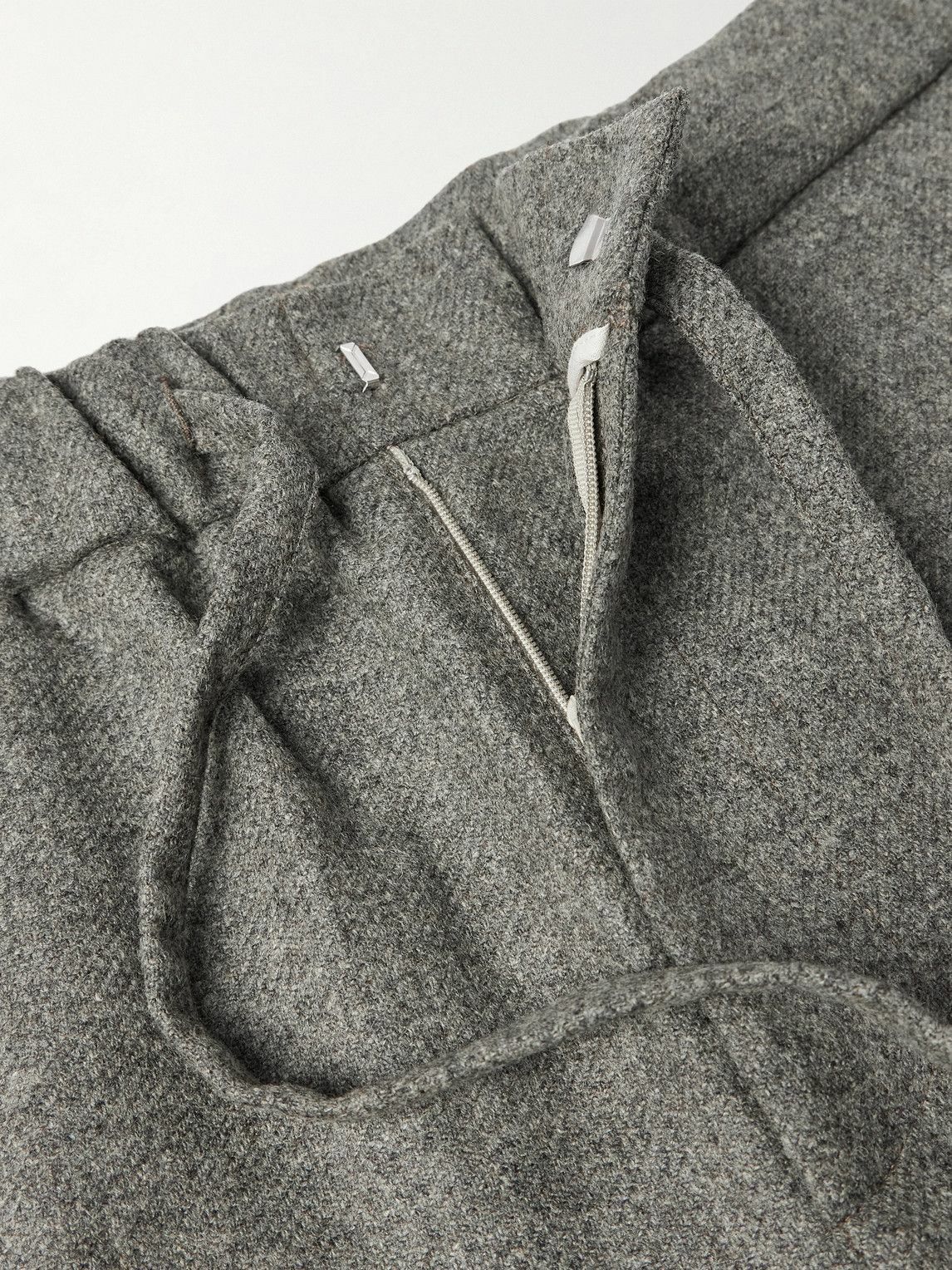 De Bonne Facture - Lounge Straight-Leg Wool Trousers - Gray