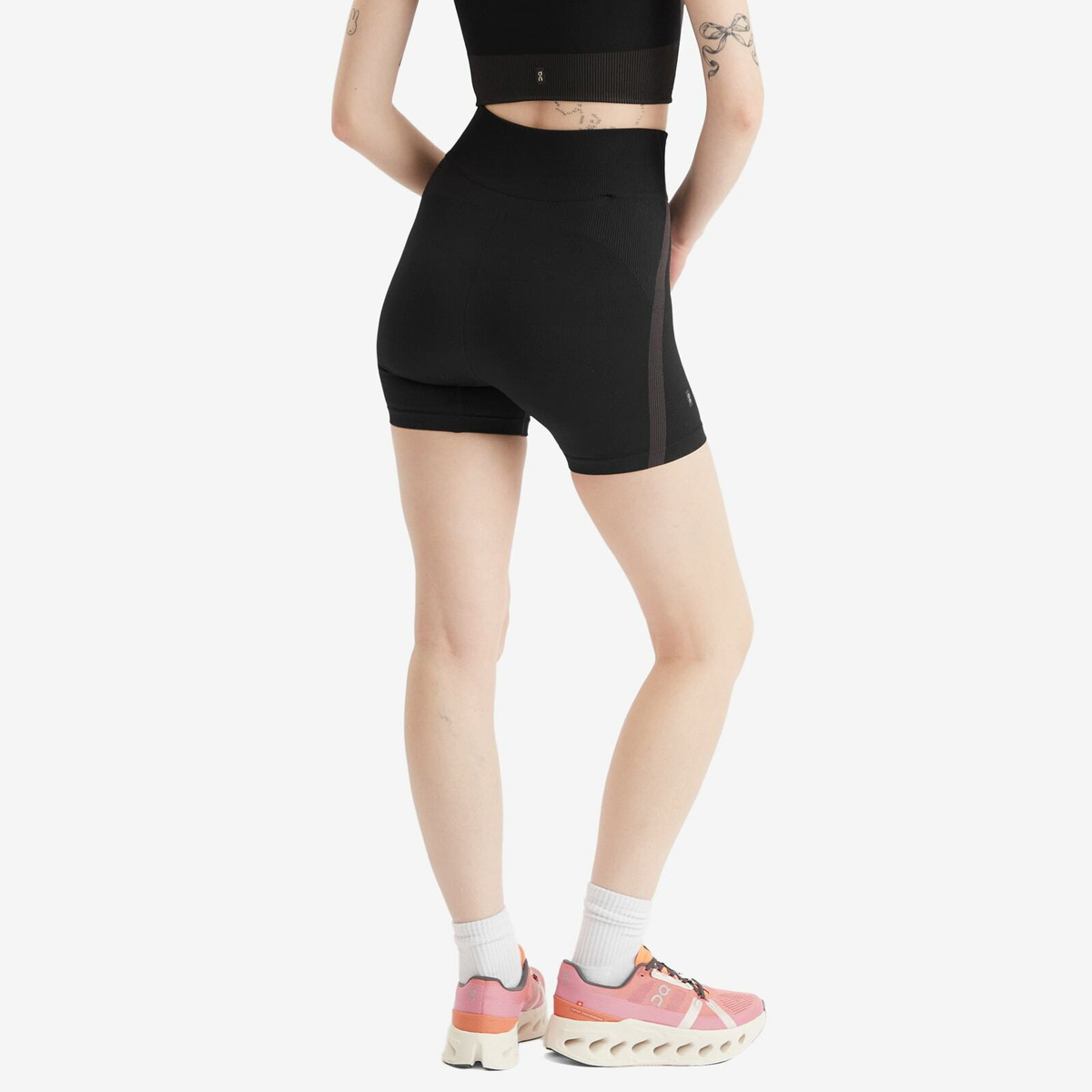 ON Women's Studio Knit Cycling Shorts in Black/Eclipse
