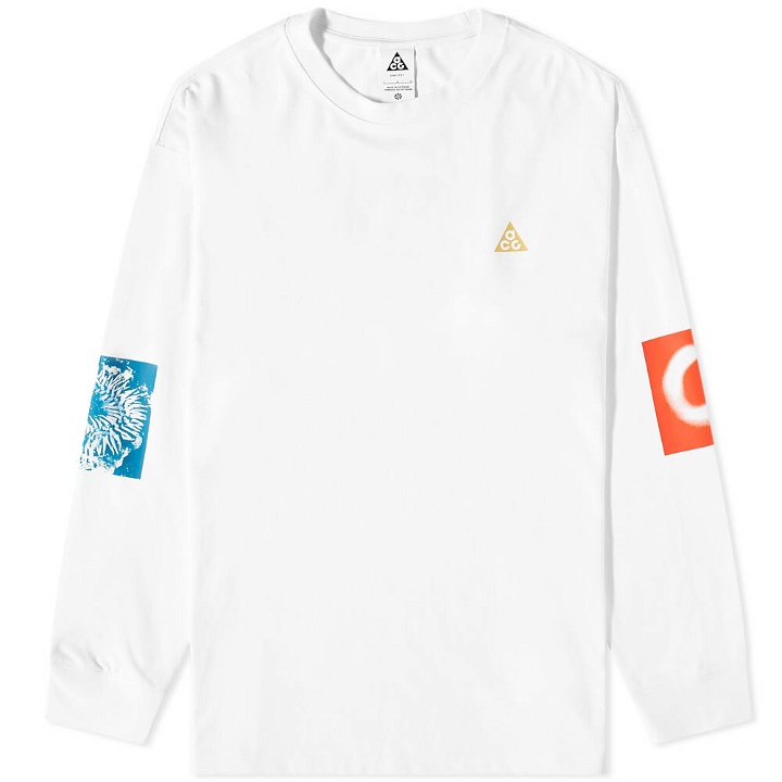 Photo: Nike Men's ACG Long Sleeve Cosmic Coast T-Shirt in White