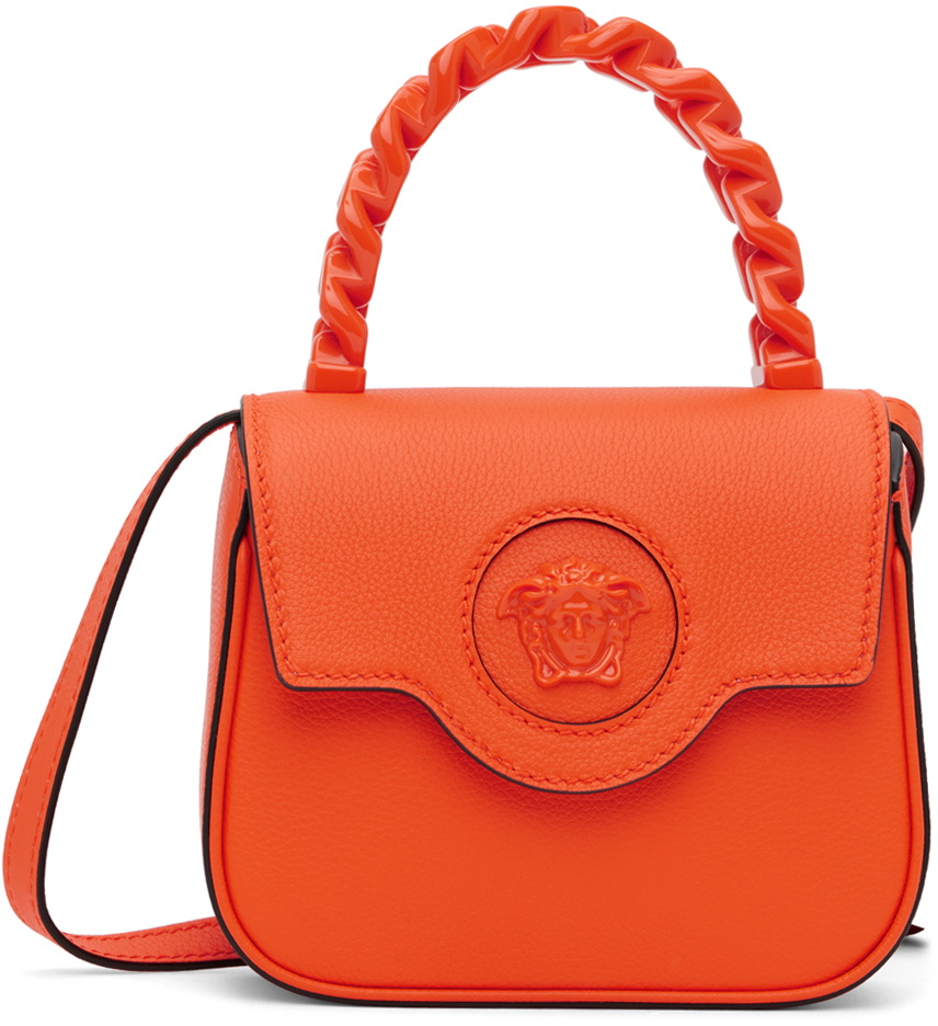 Versace Orange Mini 'La Medusa' Bag Versace