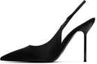 Paris Texas Black Lidia Slingback Heels