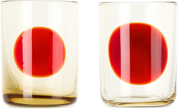 Photo: The Conran Shop Yellow & Red Dot Tumbler Set