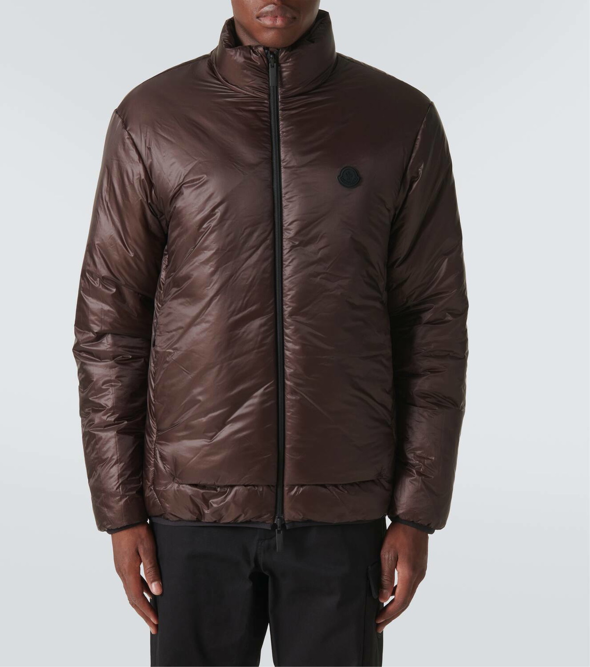 ヒ*ロ様 Moncler ナイロンフリースジャケット M〜Lダークブラウン Moncler Larcher reversible down jacket Moncler