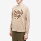 Human Made Men's Long Sleeve Heart T-Shirt in Beige