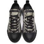 Giuseppe Zanotti Black and Beige Multi-Print Blabber Low-Top Sneakers