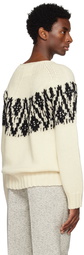 Jil Sander Off-White Jacquard Sweater