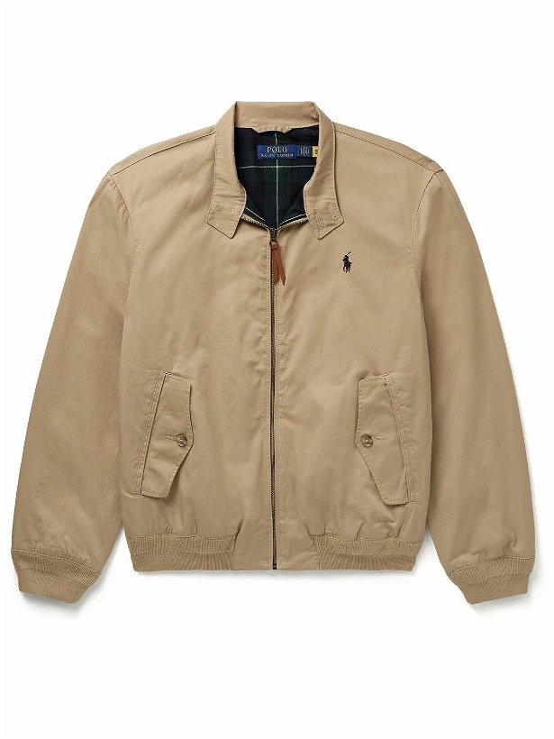 Photo: Polo Ralph Lauren - Logo-Embroidered Cotton-Twill Bomber Jacket - Brown
