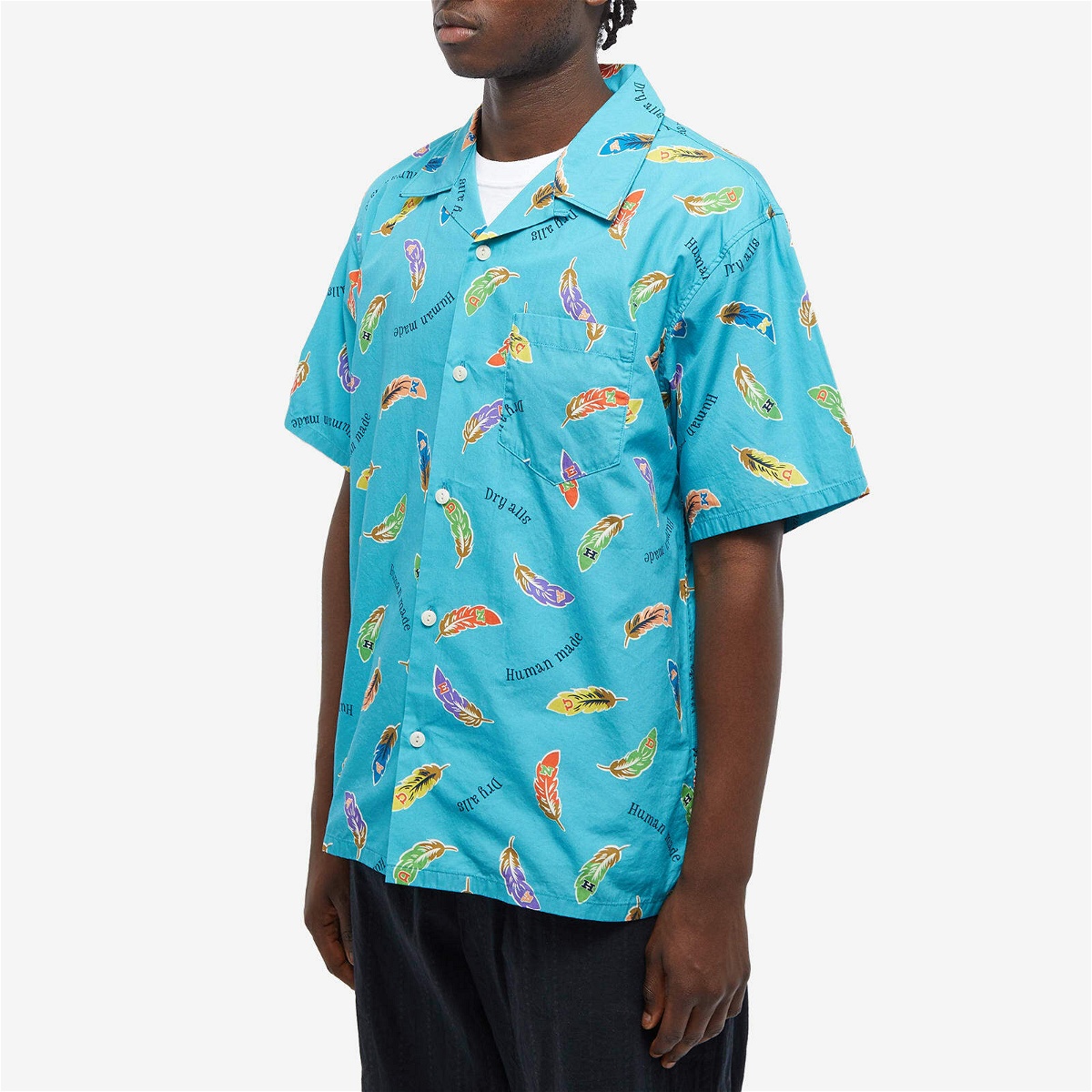 Human Made Men's Feather Aloha Vacation Shirt in Blue Human Made