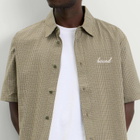 Bound Men's Gingham Cropped Shirt in Olive