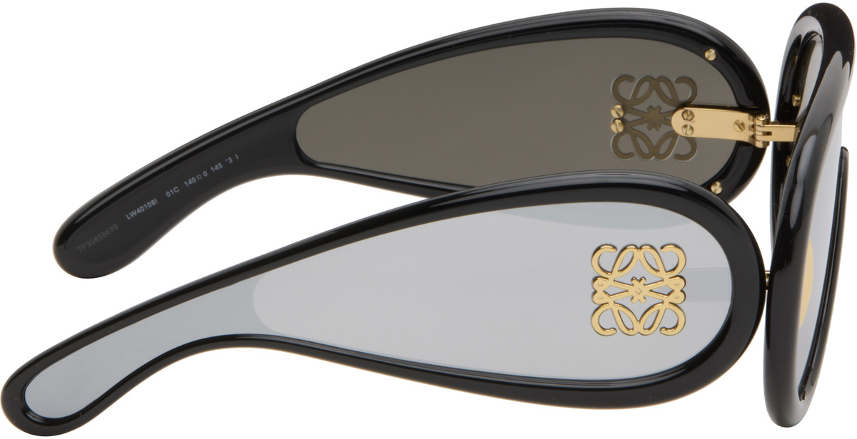 LOEWE Black & Silver Wave Mask Sunglasses
