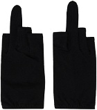 Yohji Yamamoto Black Finger Cut Gloves