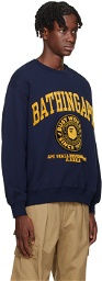 BAPE Navy College Sweatshirt