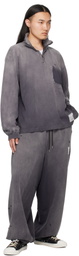 Maison MIHARA YASUHIRO Black Sun Faded Quarter Zip-Up Sweatshirt