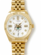 Timex - Jacquie Aiche 36mm Gold-Tone Crystal Watch