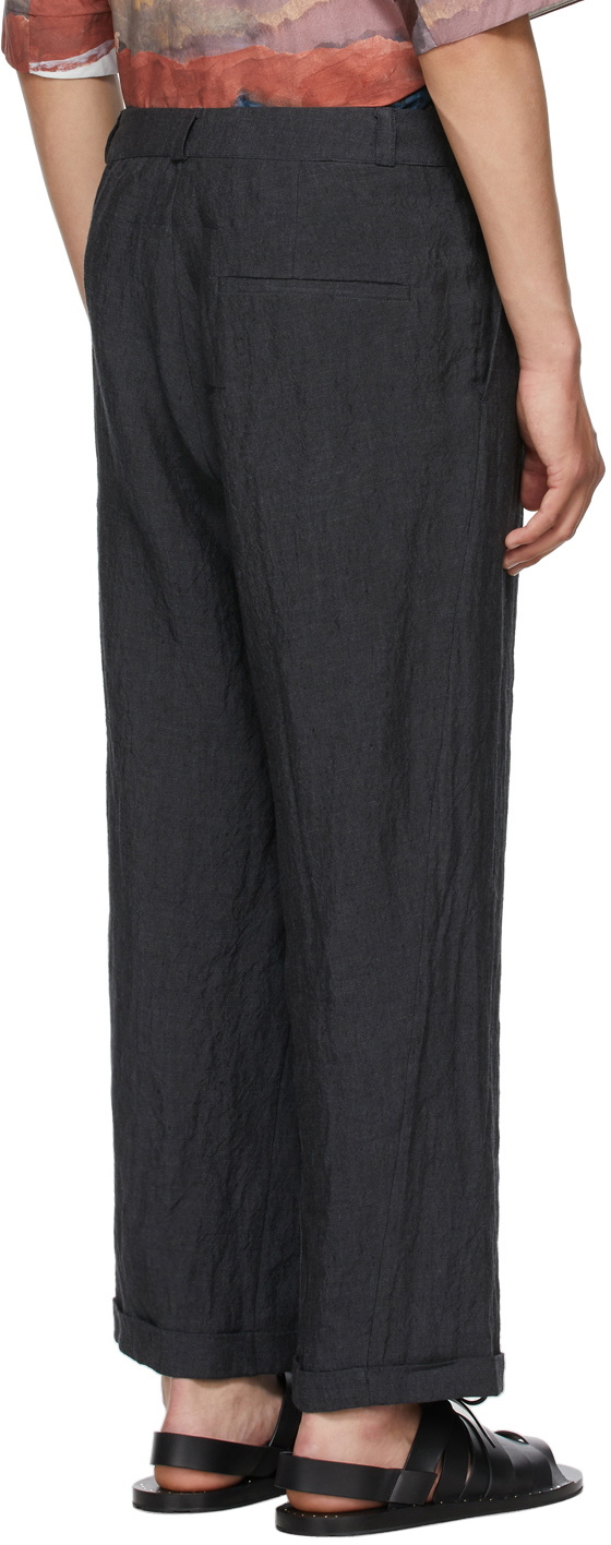 Toogood Black Linen Bricklayer Trousers Toogood