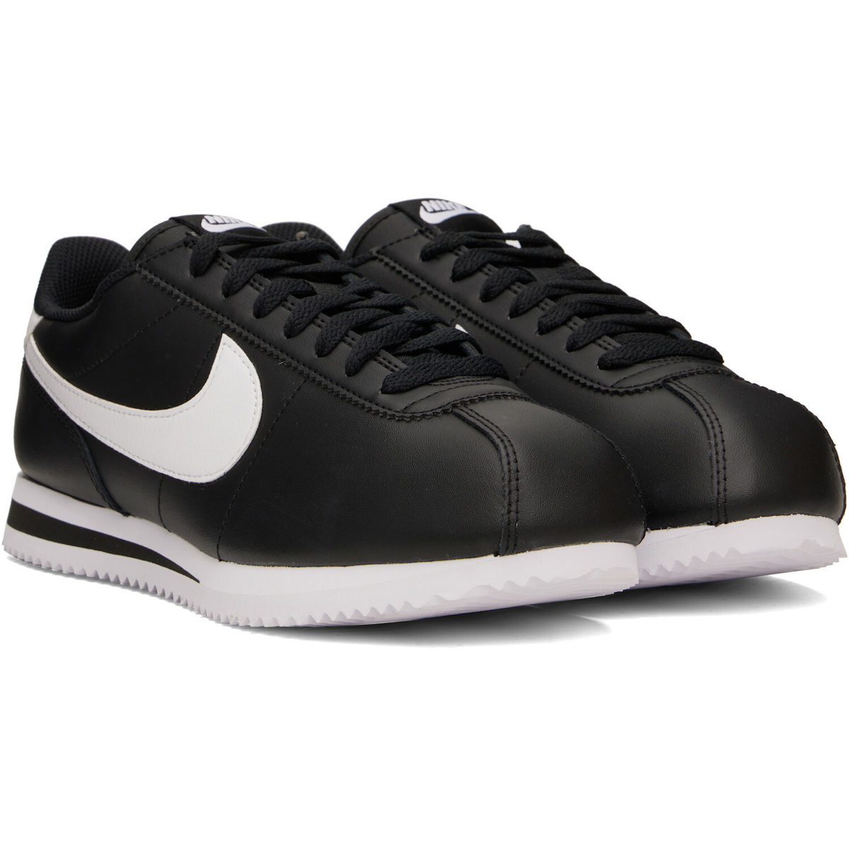 Nike Black Cortez Leather Sneakers