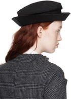Yohji Yamamoto Black Draped Bucket Hat