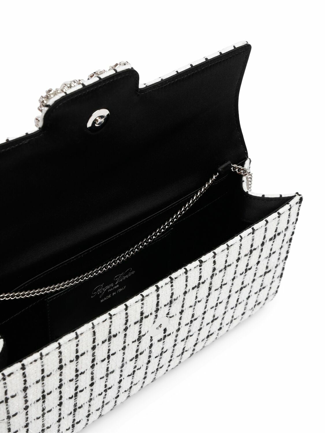 ROGER VIVIER Envelope Flower Buckle Clutch Roger Vivier