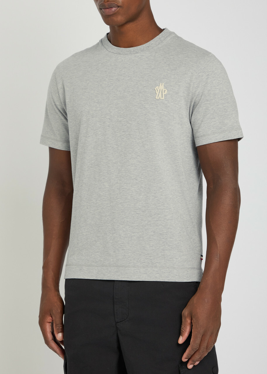 Moncler Grenoble Logo-appliquéd Cotton T-shirt set of Three Light Grey