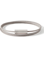 LE GRAMME - Triple Turn Le 11G Brushed Sterling Silver Cable Bracelet - Silver - 18