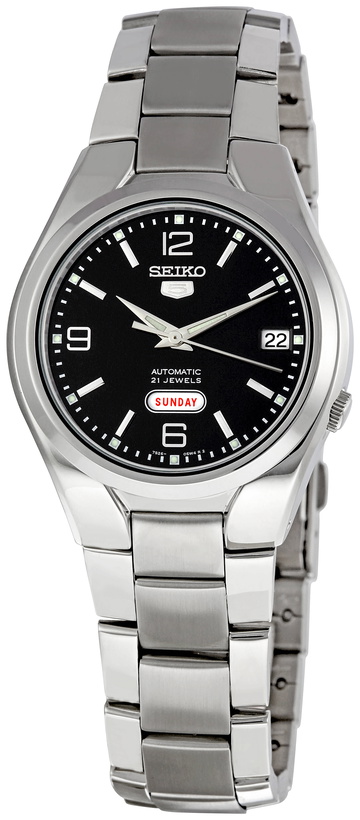 Photo: Seiko 5 Black Dial Stainless Steel Mens Watch SNK623