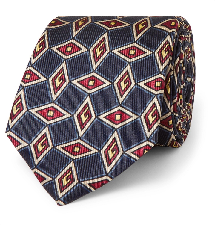 Photo: Gucci - 7cm Printed Silk-Twill Tie - Blue