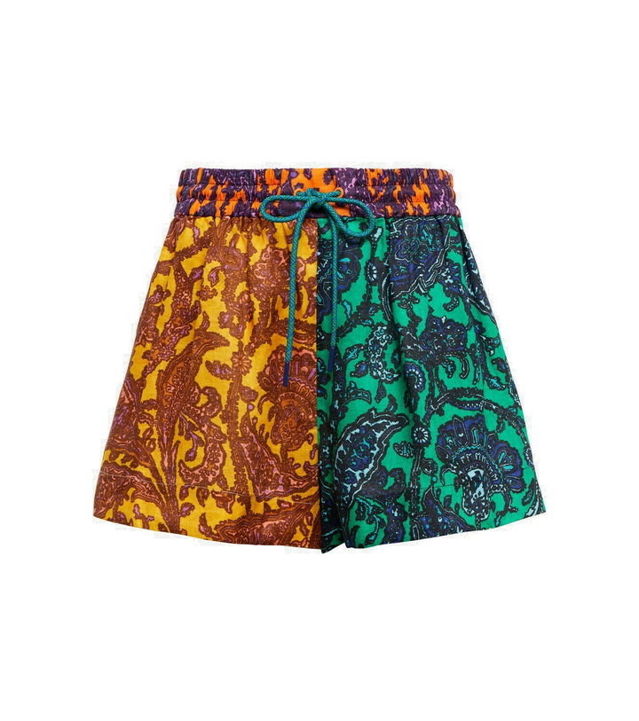 Photo: Zimmermann - Tiggy printed linen shorts