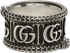 Gucci Silver Double G Ring