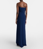 Costarellos Fara crystal-embellished crêpe gown