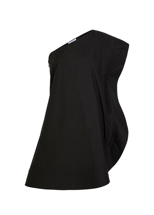 Photo: Stella Mccartney Asymmetric Cotton Mini Dress Black