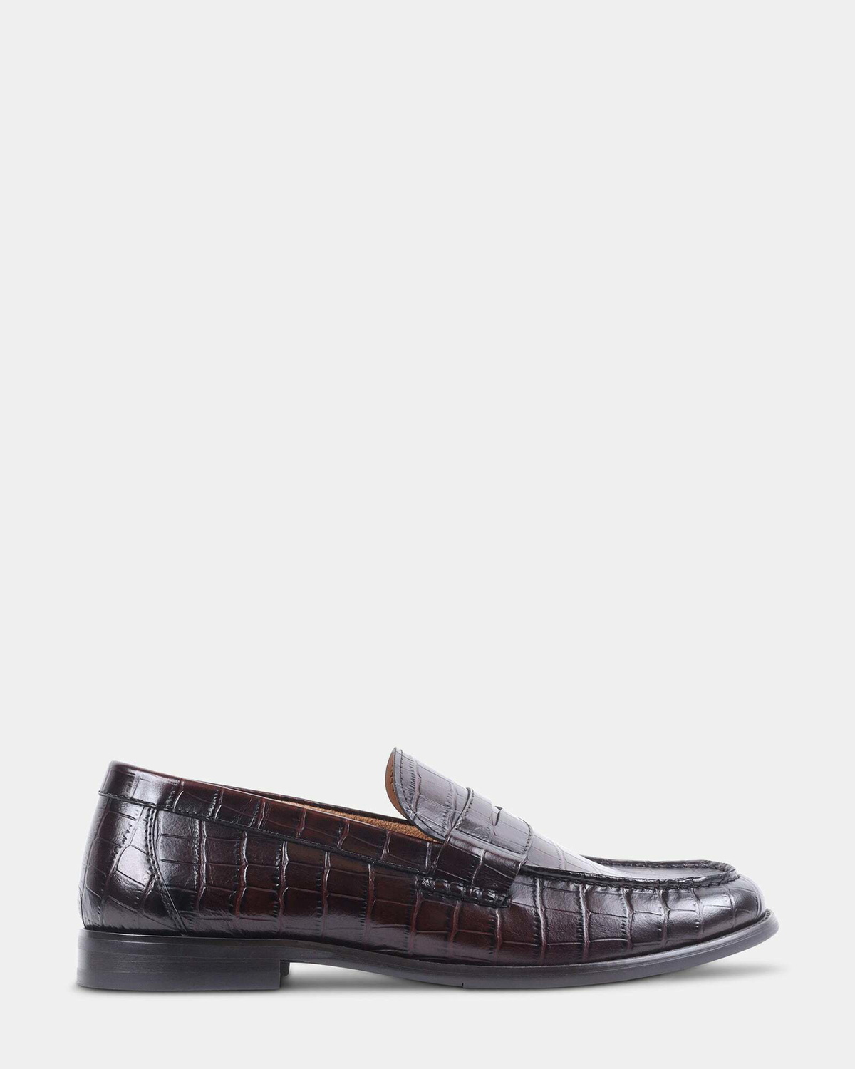 Steve Madden Murrayy Dress Shoes in Brown Croco