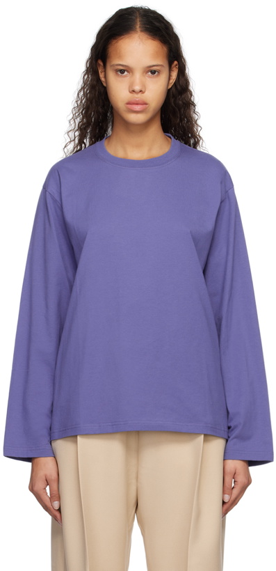 Photo: Stockholm (Surfboard) Club Purple Back Print Long Sleeve T-Shirt