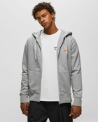 Maison Kitsune Chillax Fox Patch Zipped Hoodie Grey - Mens - Hoodies|Zippers