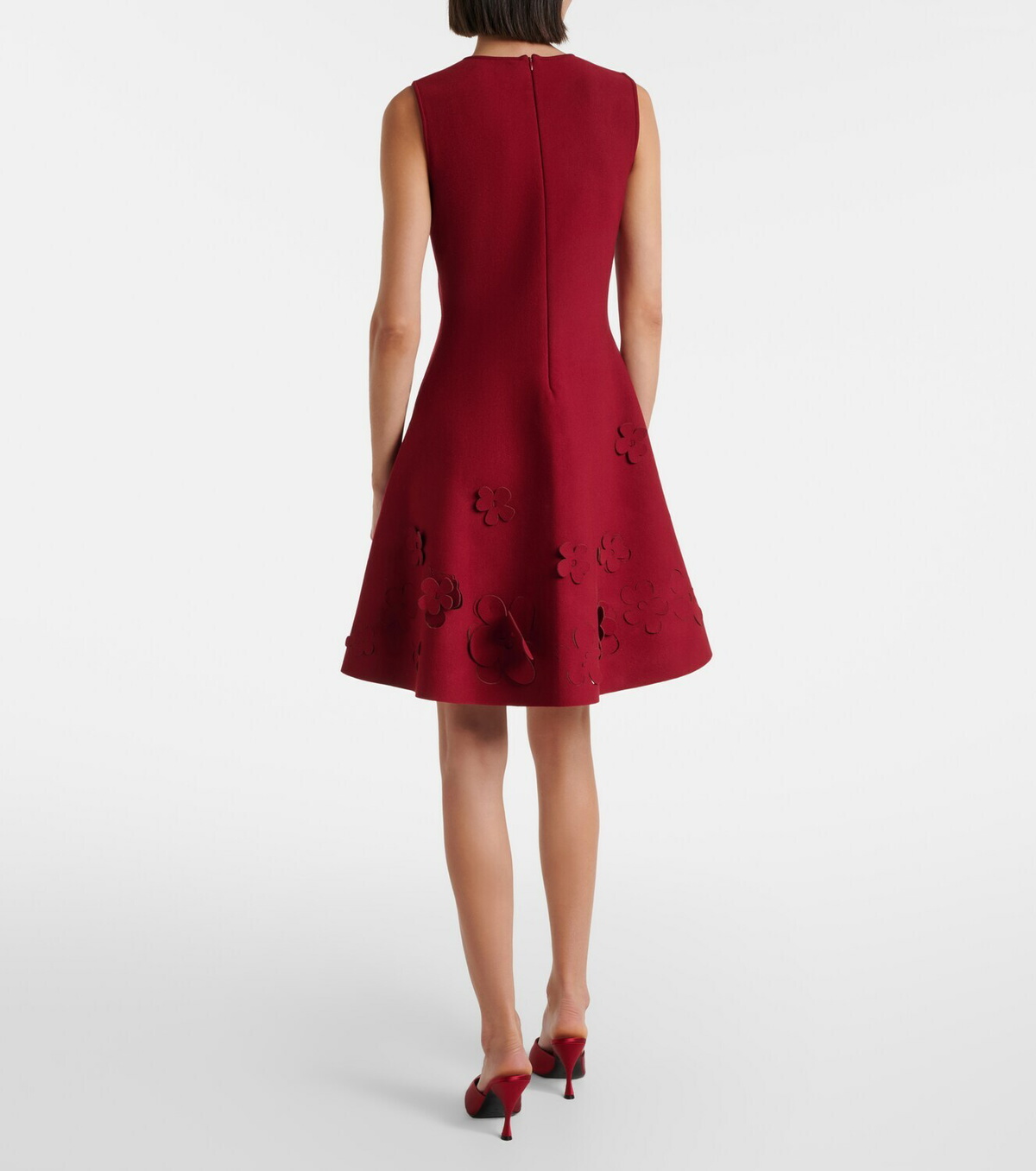 Oscar de la Renta Floral knitted minidress