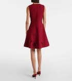Oscar de la Renta Floral knitted minidress