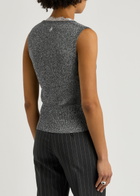 JW Anderson Lace-trimmed Cotton-blend Vest Grey