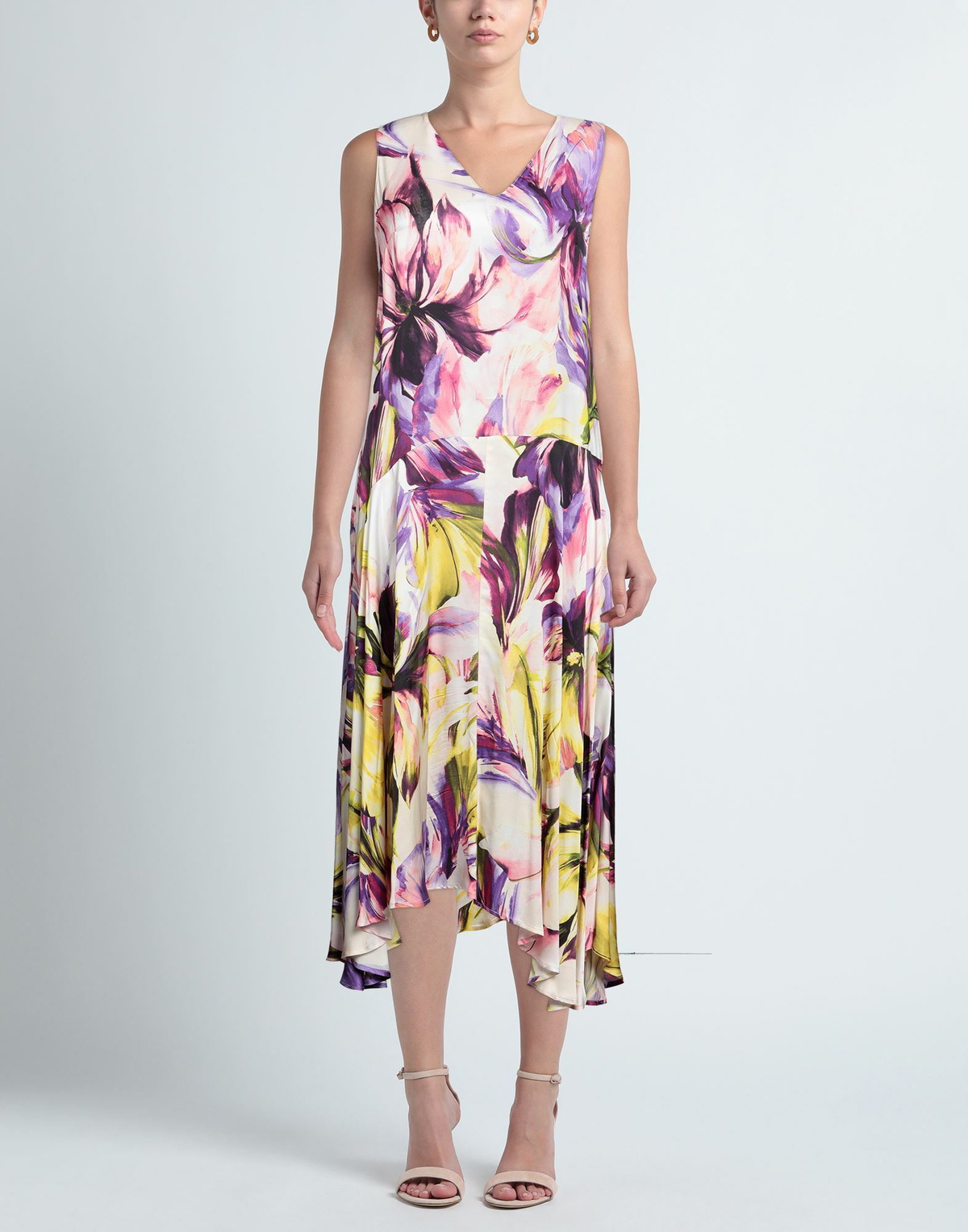 Manila Grace Womens Midi dress in Pink