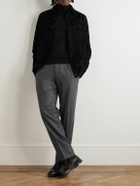 Zegna - Tapered Pleated Wool Trousers - Gray