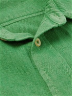 The Elder Statesman - Jupiter Cotton and Silk-Blend Twill Shirt - Green