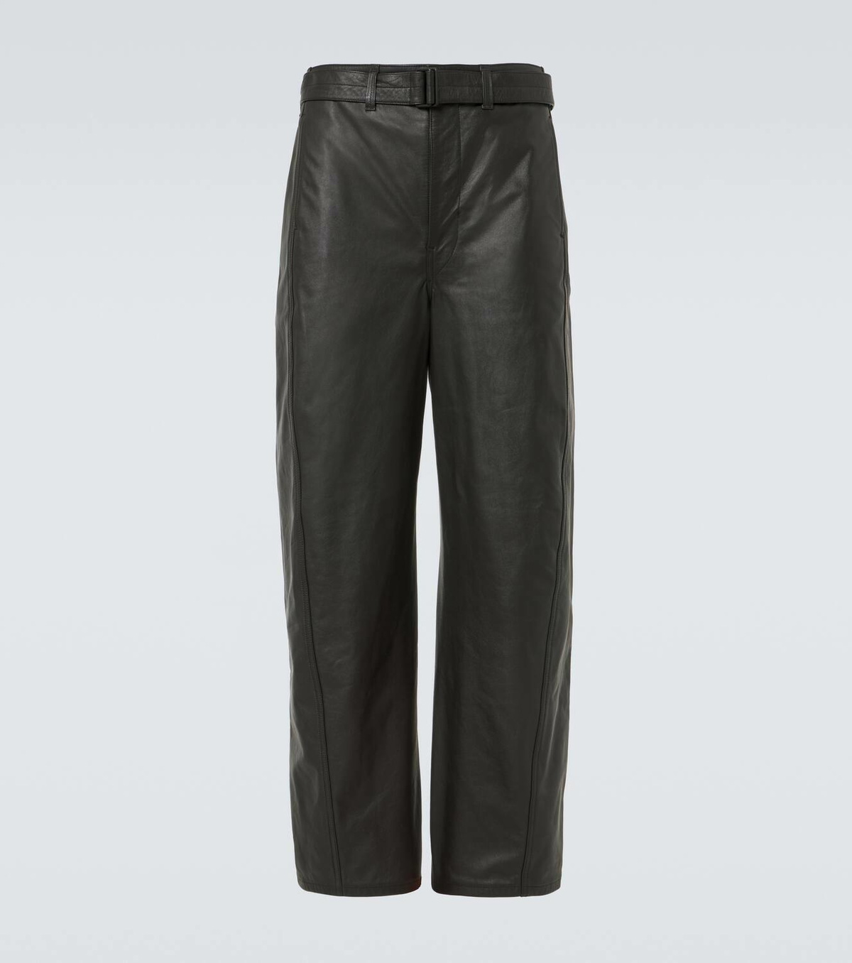 Lemaire Twisted Belted leather wide-leg pants