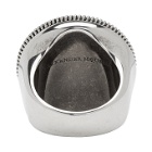 Alexander McQueen Silver Crow Medallion Ring