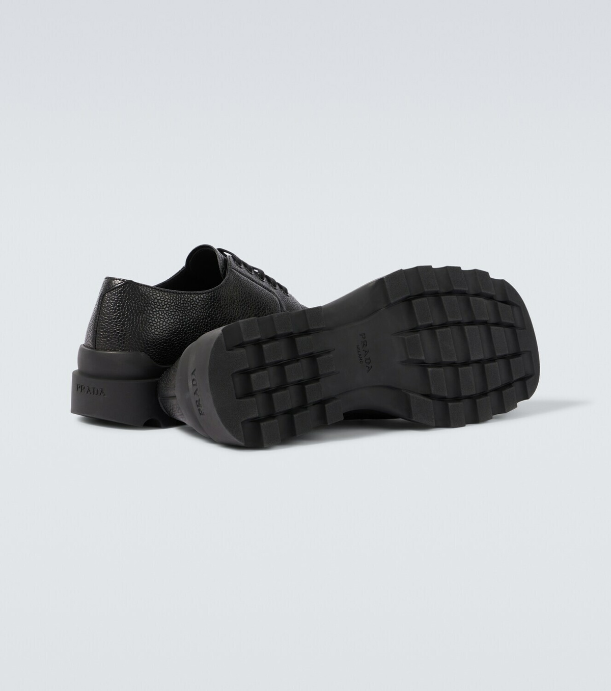 Prada Grained leather Derby shoes