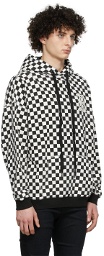R13 Black & White Checker Logo Hoodie