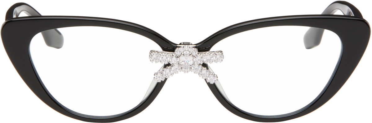 【Shushu/Tong】YVMIN コラボ Front Jeweled-Bowknot メガネ SHUSHU/TONG Black YVMIN Edition Front Jeweled-Bowknot